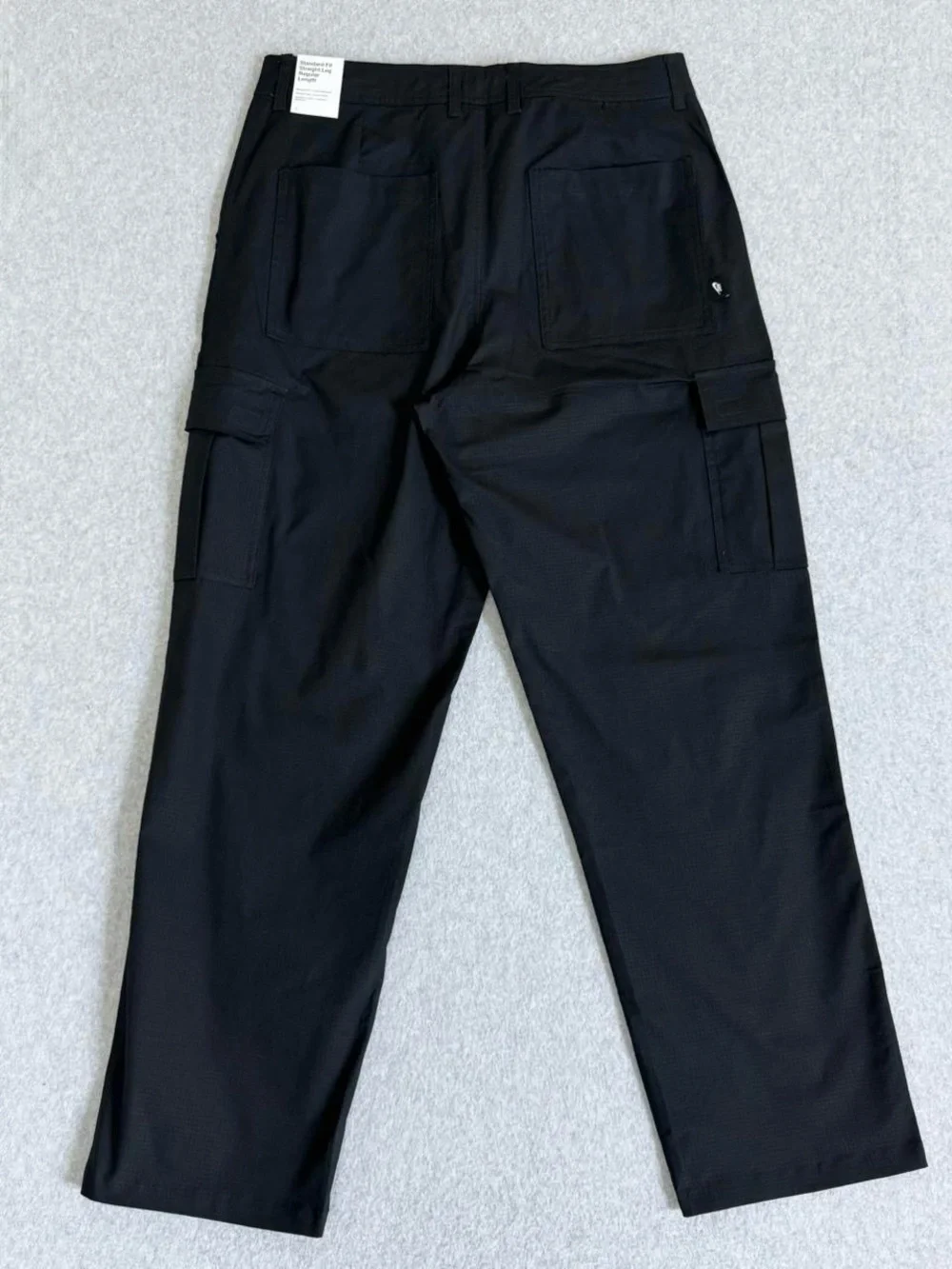 Nike Mens Cargo Pants Size 34x32 Black Straight Leg Ripstop Skater Casual NWT